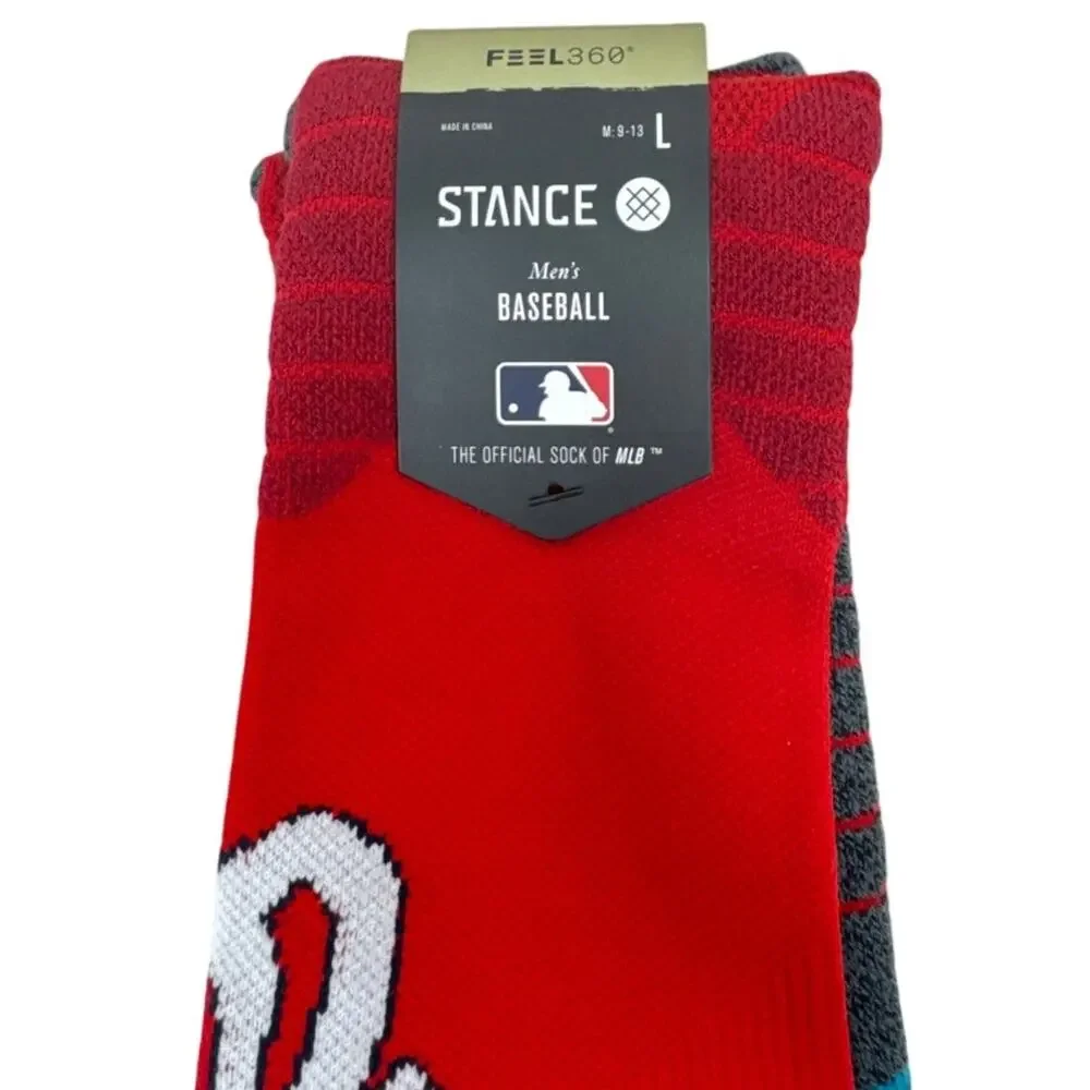 Stance MLB Washington Nationals Diamond Pro Over The Calf Height Socks Sz L 9-13